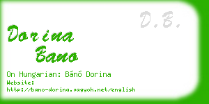 dorina bano business card